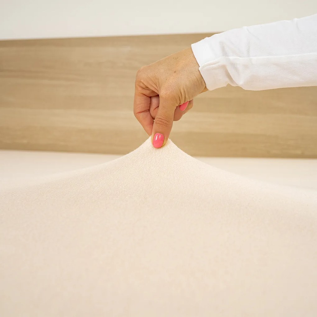 4Home frottír lepedő bézs színű, 90 x 200 cm