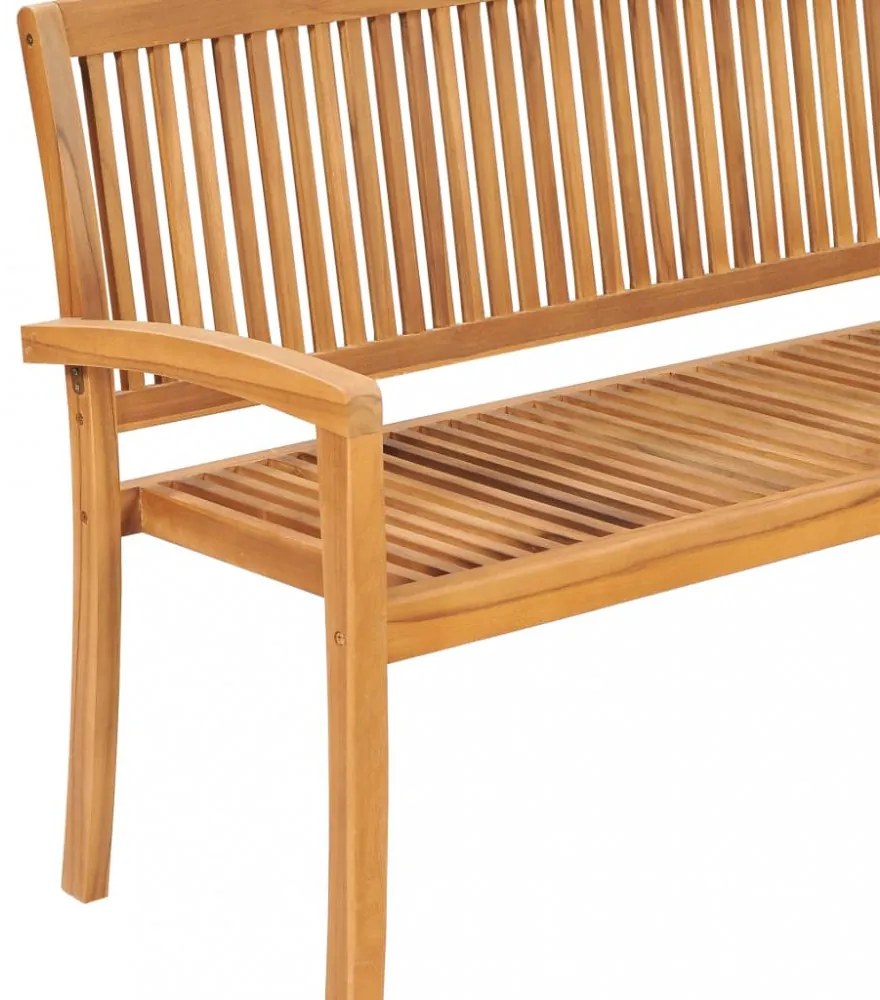 tömör tíkfa rakásolható kerti pad párnával 159 cm
