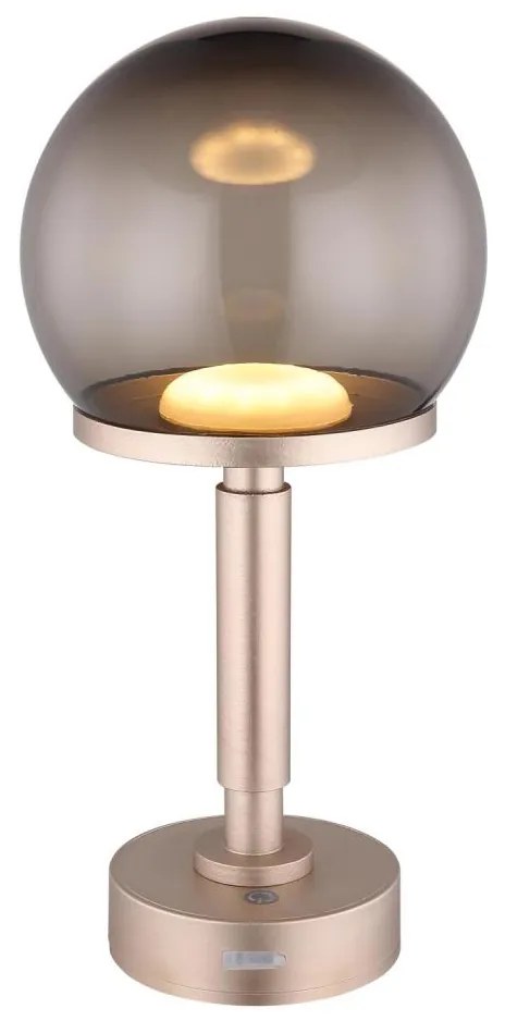 Globo 21034CH - LED Újratölthető érintős asztali lámpa HAKU LED/2,5W/5V 2700/4000/6500K rózsa