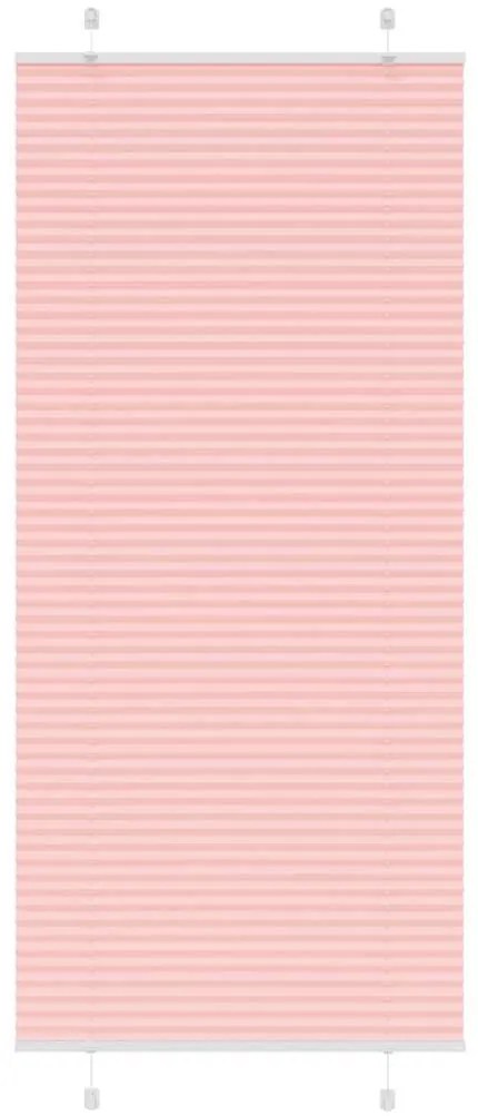 pliszírozott redőny rózsaszín 90x200 cm szövetszélesség 89,4 cm