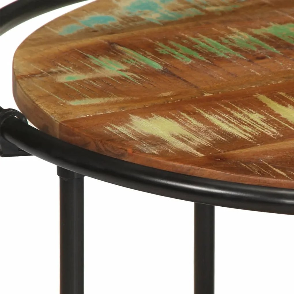 tömör újrahasznosított fa dohányzóasztal 110 x 55 x 40 cm
