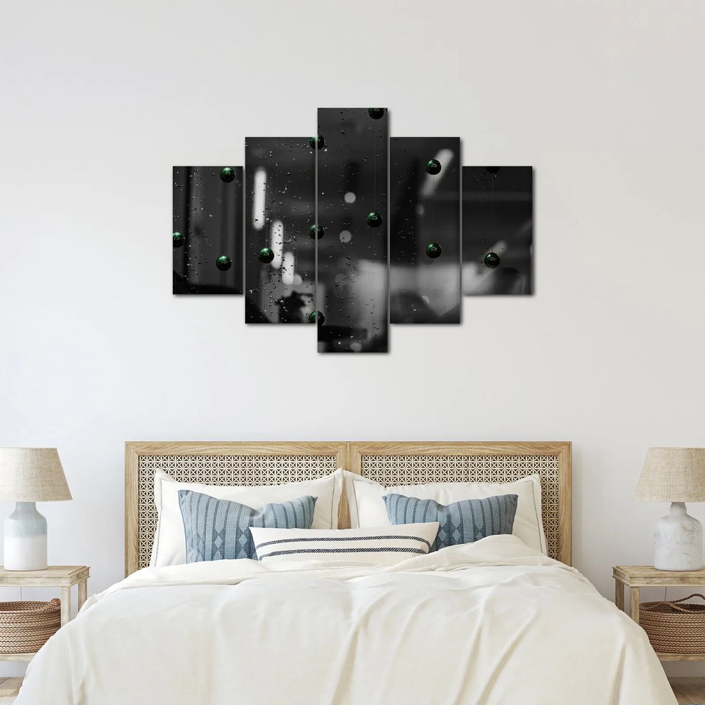 Absztrakt kép - zöld golyó (150x105 cm)