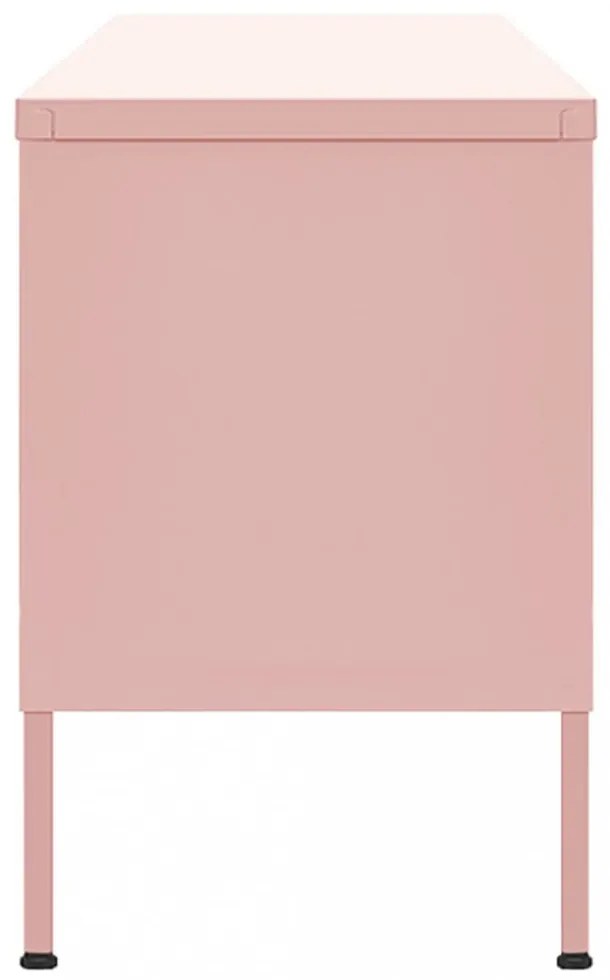 rózsaszín acél TV-szekrény 105 x 35 x 50 cm