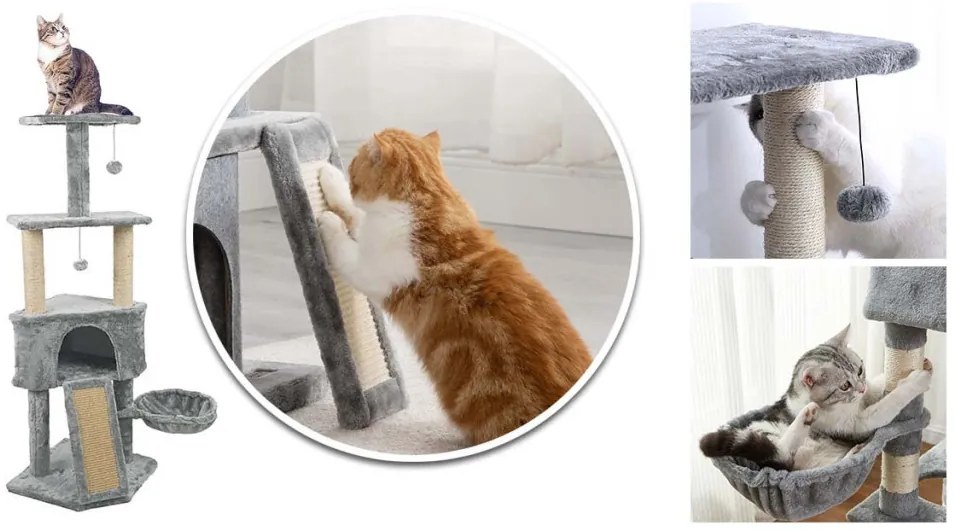 Macska mászóka-szürke