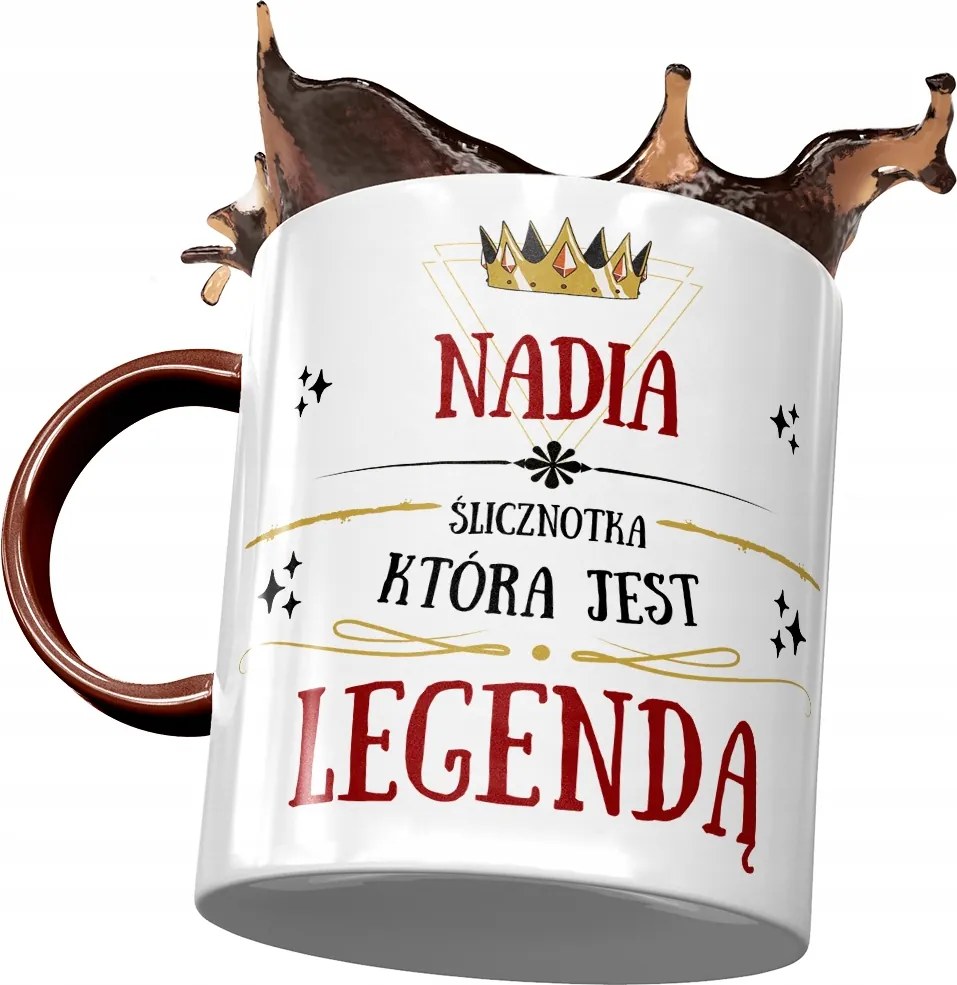 Bordó Bögre Nadia Barátnőknek Ajándék Nyomtatott Fotóval