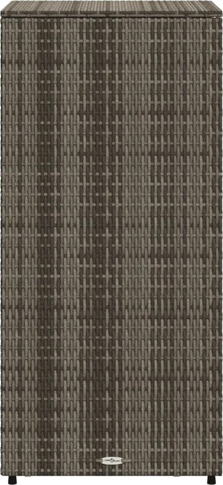 vidaXL szürke polyrattan kerti tárolószekrény 50 x 55 x 115 cm