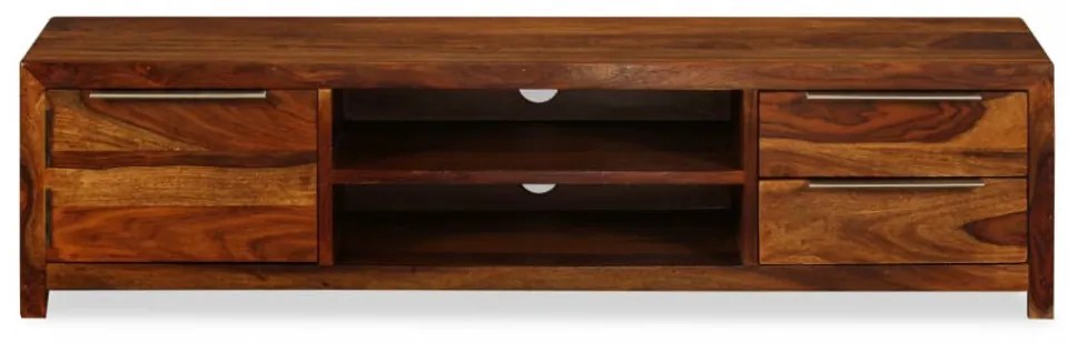 tömör akácfából TV-állvány 120 x 30 x 30 cm