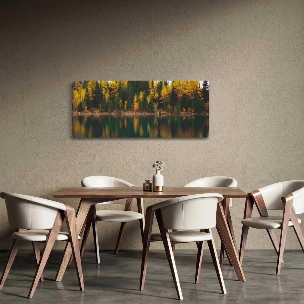 Erdei tó képe (120x50 cm)