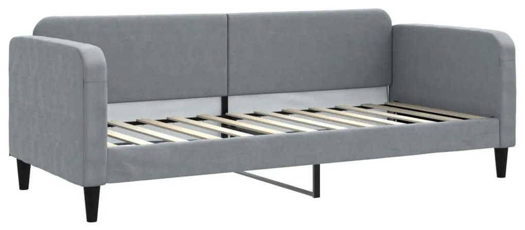 világosszürke kihúzható szövet heverő 80 x 200 cm