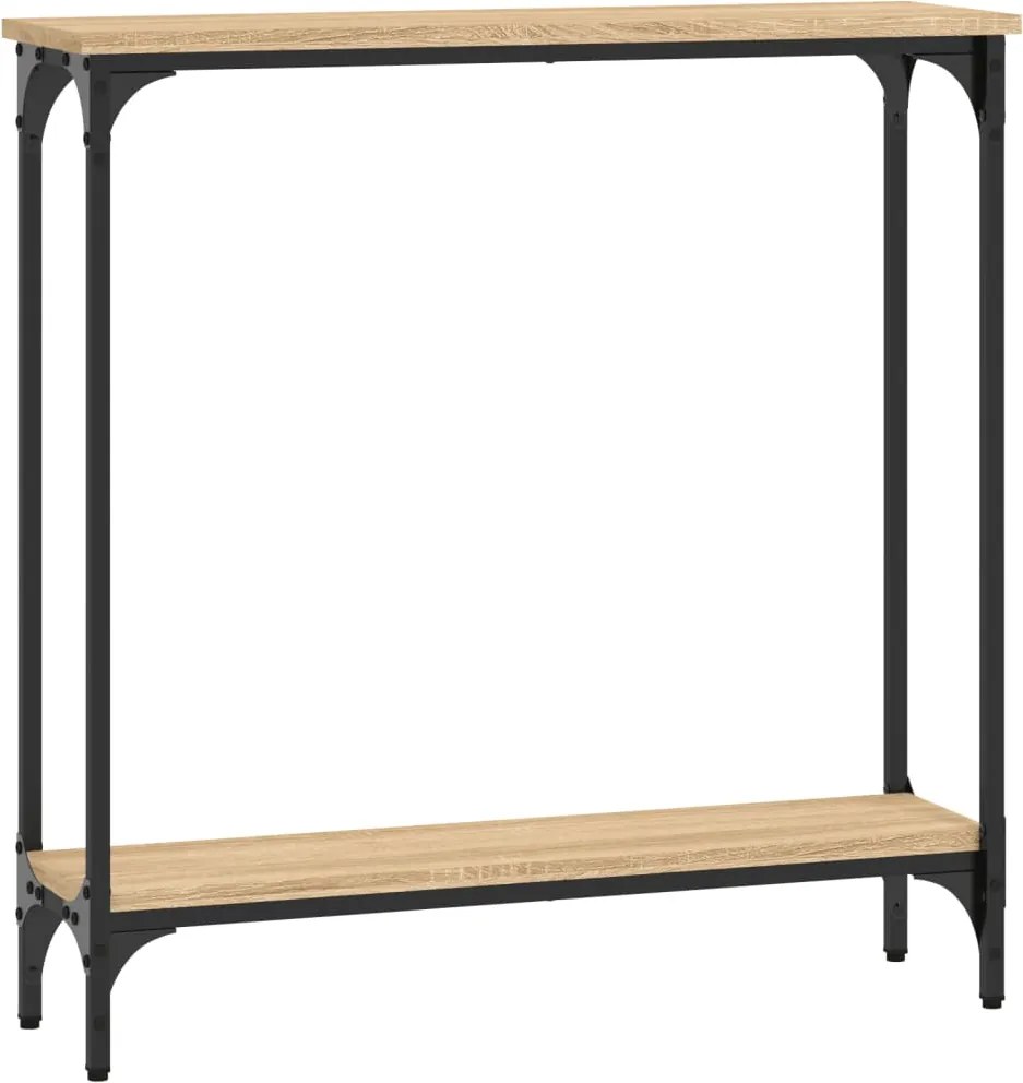 vidaXL sonoma tölgyfa konzolasztal 75 x 22,5 x 75 cm rétegelt fából