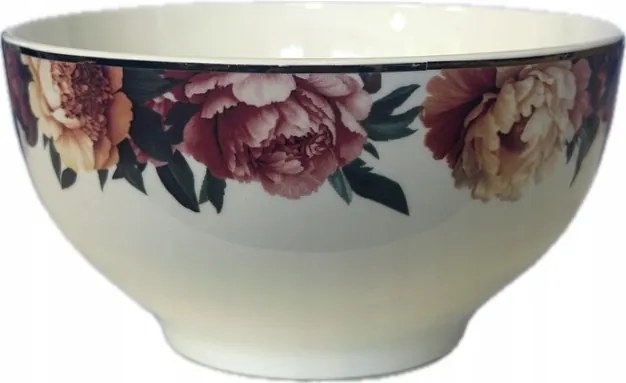 Smukee Porcelán tál 520 ml Elegáns virágokkal