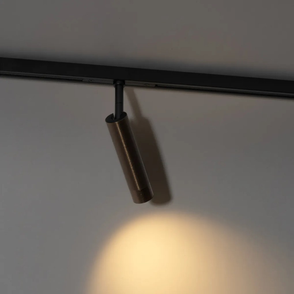 Modern, sötét bronz spotlámpa 1 fázisú sínrendszerhez - Slimline Uzzy
