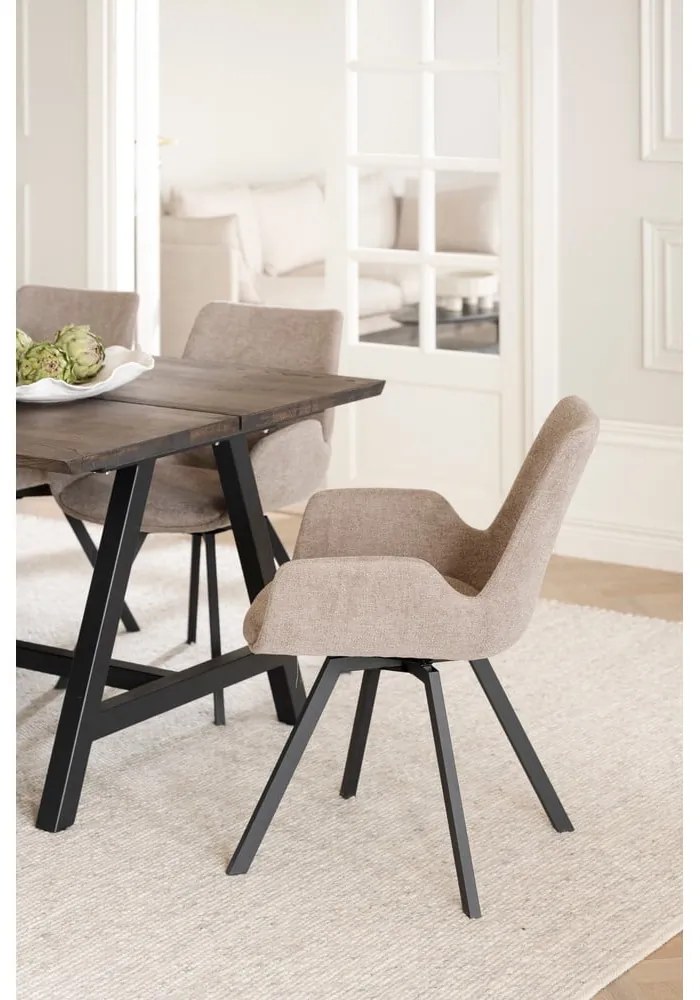 Bézs kárpitozott étkezőfotel szett 2 db-os Norwell – Rowico