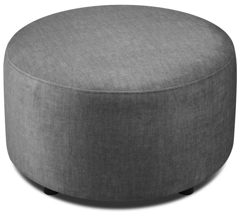 Debbie szürke bársony puff, ø 68 cm - Mazzini Sofas