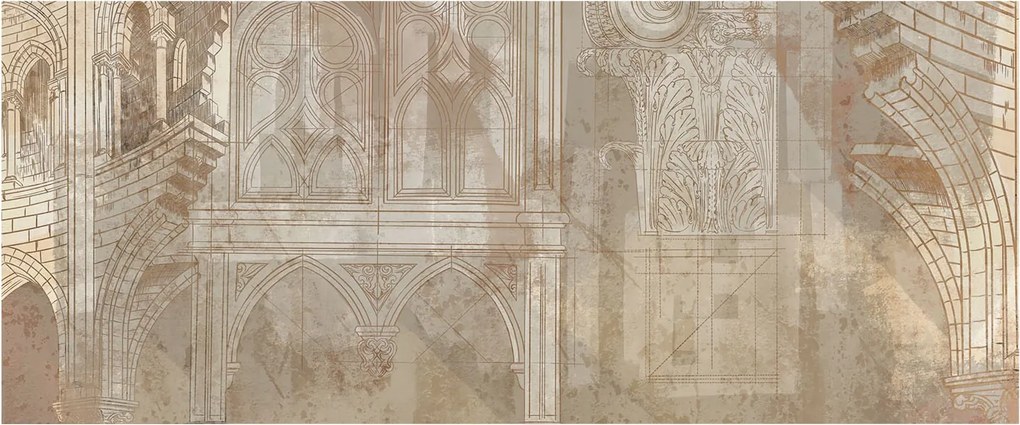 Fali fotótapéta Étkezőbe Történelmi díszek 250x104