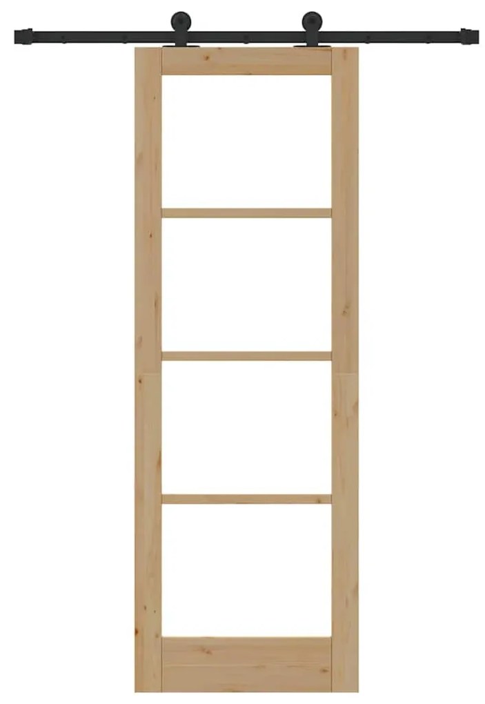 Csúszó Ajtó ORKDAL Barna 73.5 x 211 cm Fa és fém