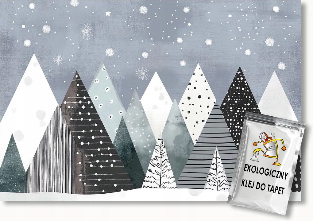 Fotótapéta Flizelina Gyerekek Tájkép Hegyek Fák Tél Hó 300x210 ragasztó