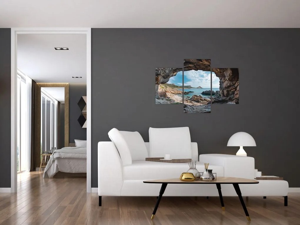 Kép - Barlang a tenger mellett (90x60 cm)