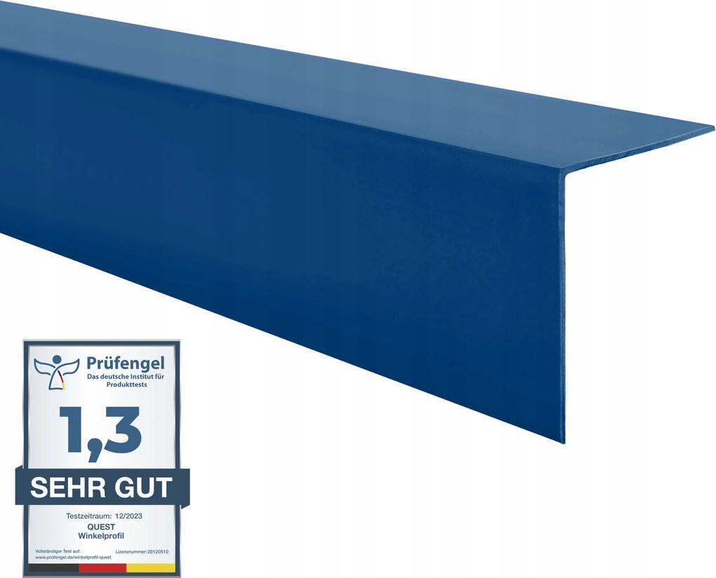 Kemény Pvc szögvas, dekoratív szögprofil, 20X20,kék, 1m