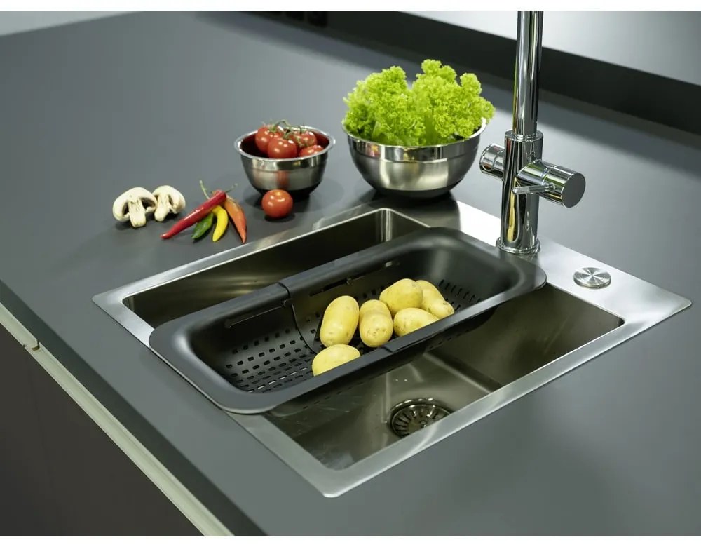 Black Outdoor Kitchen Sivo fekete bővíthető szűrőedény - Wenko