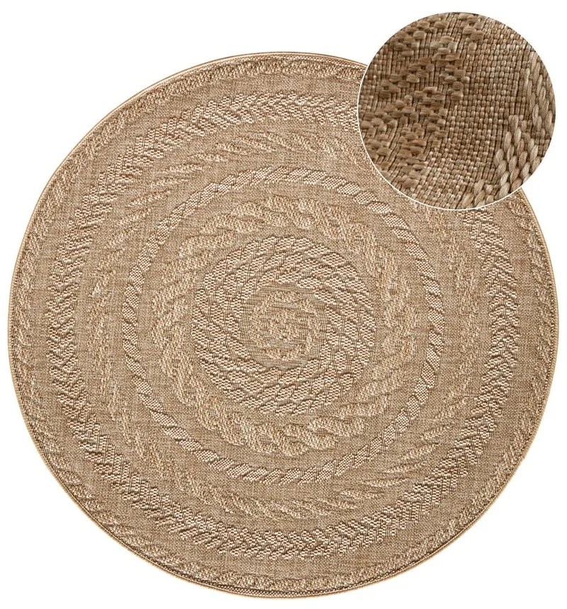 Almendro bézs kültéri szőnyeg, Ø 160 cm - NORTHRUGS