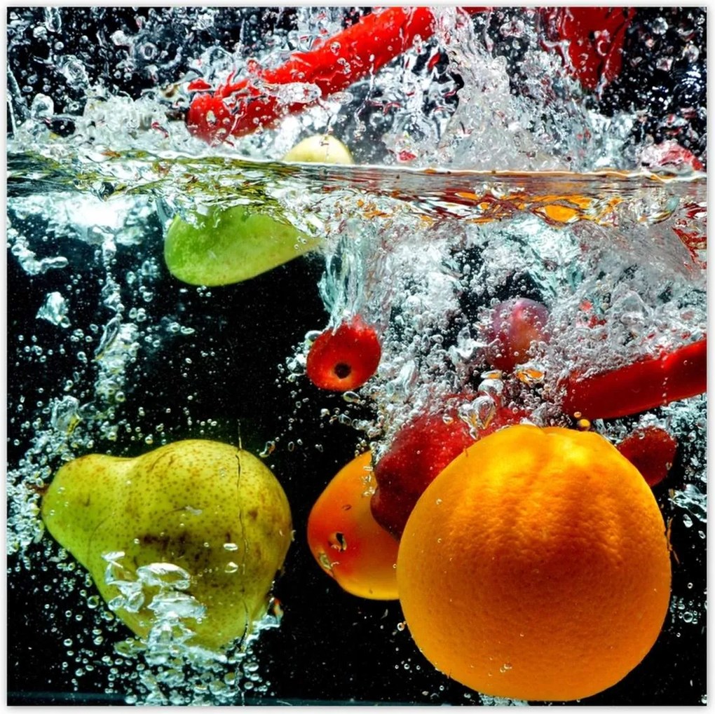 Poszterek 140x140 Gyümölcsök és zöldségek a vízben