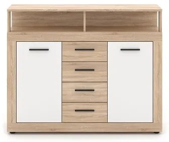 Komód RUNA sonoma tölgy/fehér