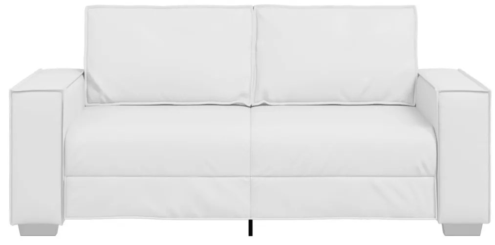Kétszemélyes kanapé - Fehér, 140 cm, Műbőr