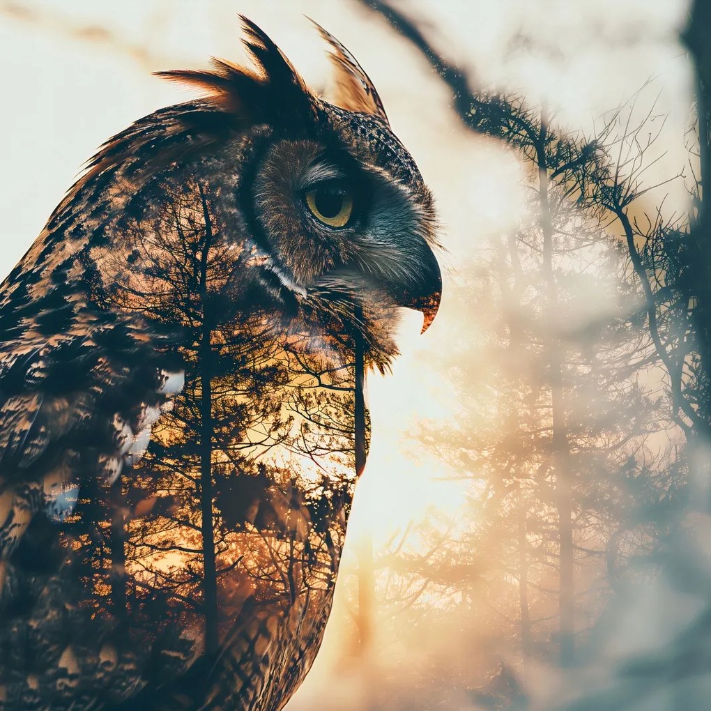 Poszter 40x40cm Bagoly szellem