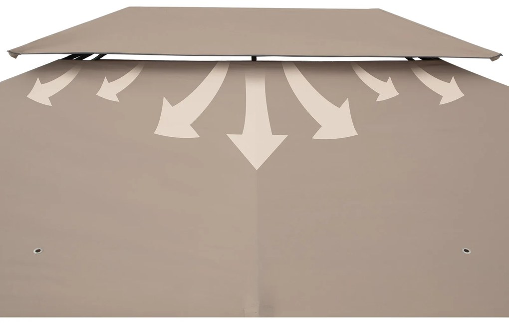 Deuba Topas kerti pavilon 4x3 m - taupe