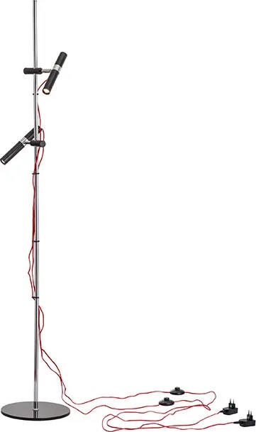 RENDL VIPER FL fekete króm 230V LED 2x3W 60° 3000K