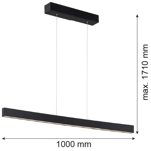 Argon 8303 - LED Csillár zsinóron BALANS LED/35W/230V 3000K fekete