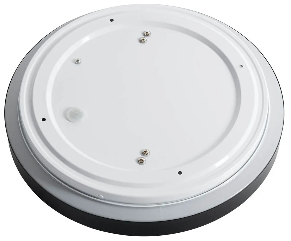 Modern mennyezeti lámpa fekete fehérrel 35 cm IP44 - Walden