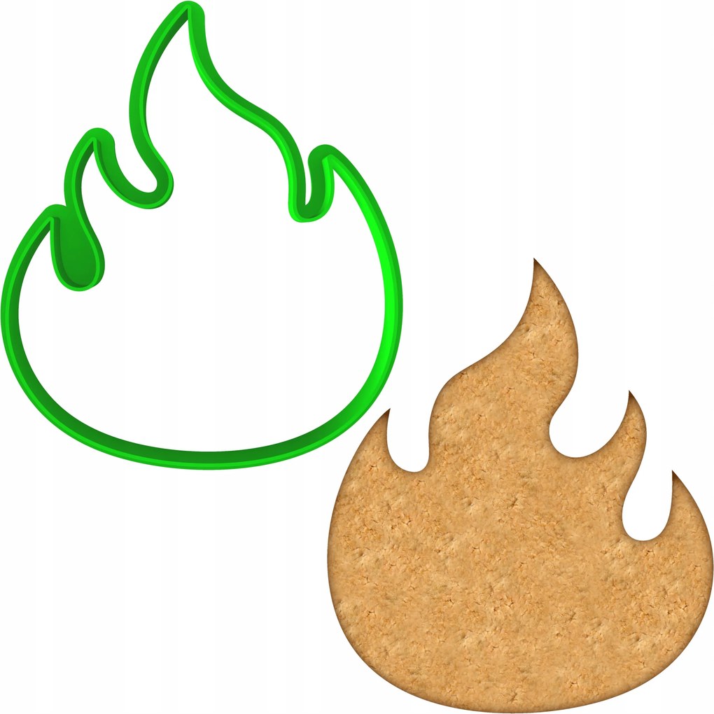 Forma Sütemény lyukasztó Tűzoltó Láng 10cm