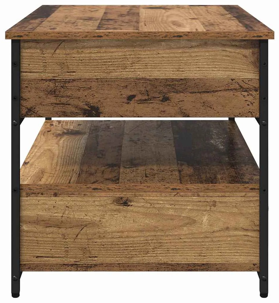 Dohányzóasztal fiókkal Régi fa 70x50x50cm Faanyag