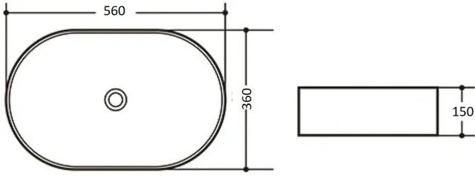 AREZZO design Tulsa 55x34,5 mosdótál