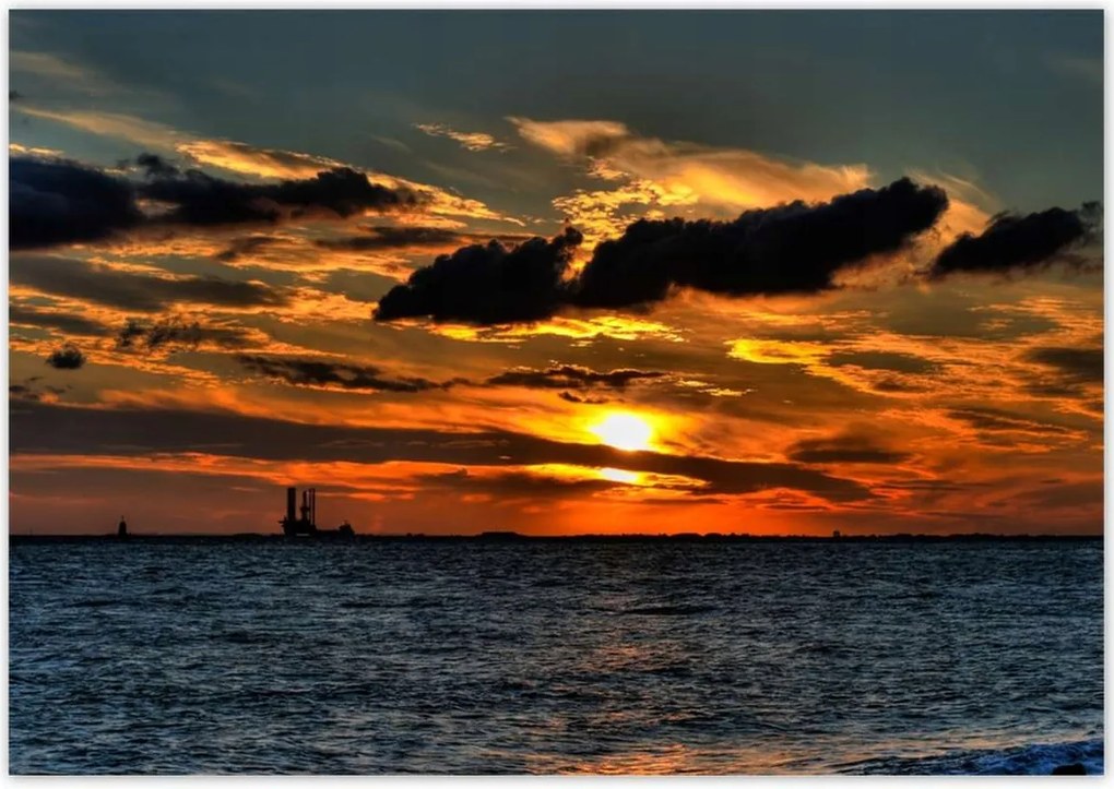 Poszterek 100x70 Naplemente a tengerparton