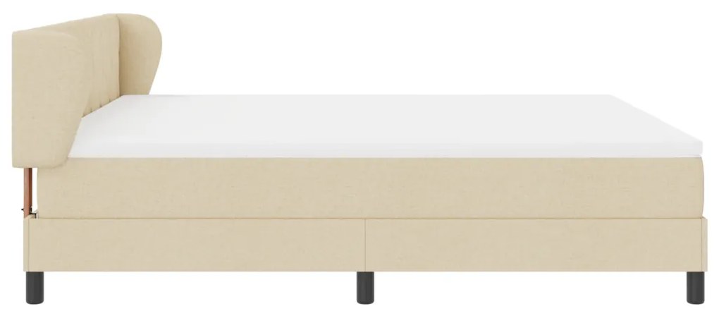 Boxspring Ágy Matráccal Krém 180x200 cm Szövet
