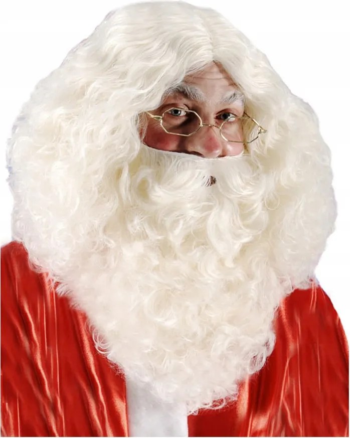 Fehér szakáll Mikulás jelmezhez
