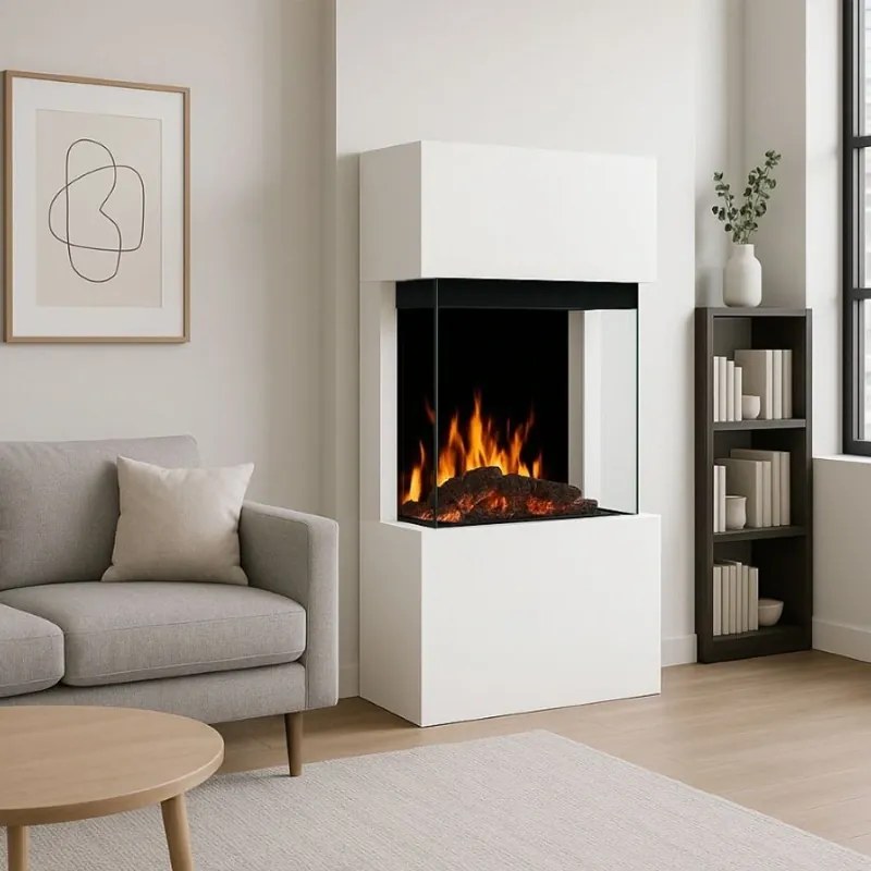 Elektromos kandalló Aflamo Texel White
