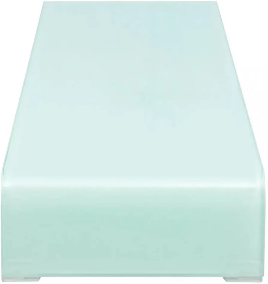 zöld üveg TV állvány/monitor magasító 110 x 30 x 13 cm