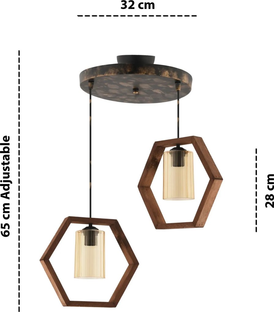 Hexagon Double Dark G Glass