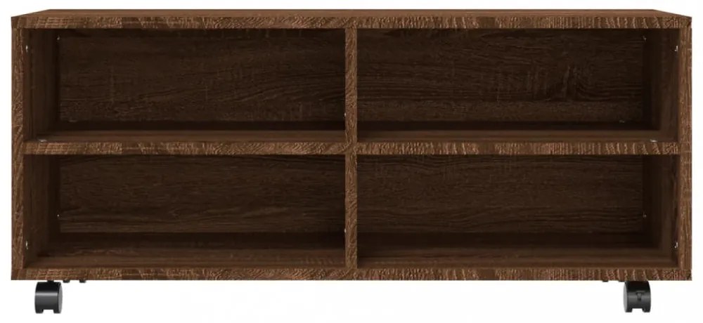 barna tölgyszínű szerelt fa TV-szekrény 90x35x35 cm