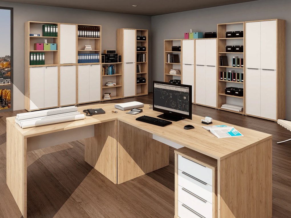 PC asztal Rumia 17 (artisan tölgy + fehér). 1064684