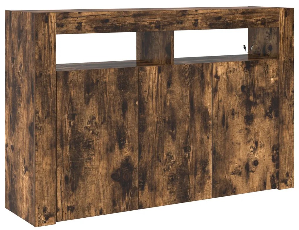 tálaló Füstölt tölgy Mérnöki fa 116 x 30 x 75 cm