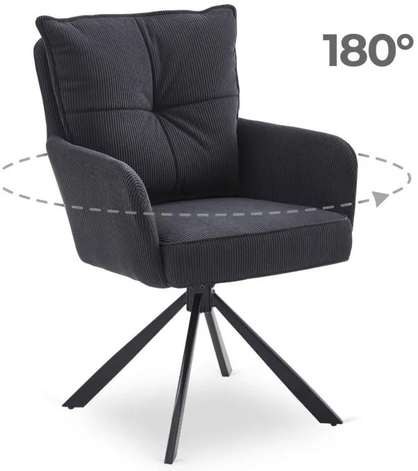 Forgó Étkező/Tárgyaló Fekete Színben. CITY