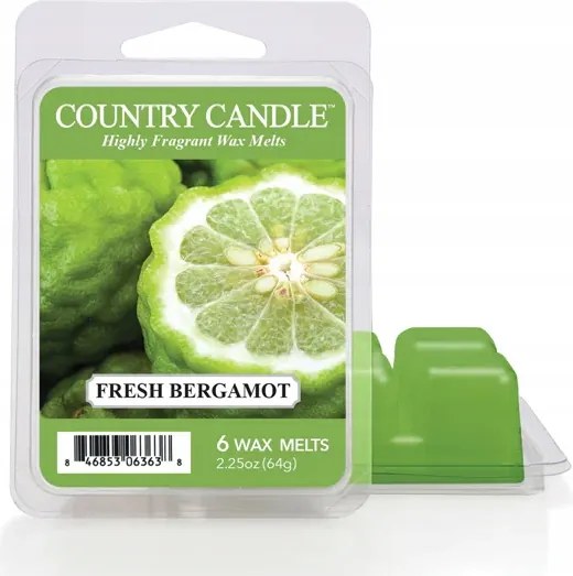 Fresh Bergamot Country Candle illatosított viasz 64 gramm