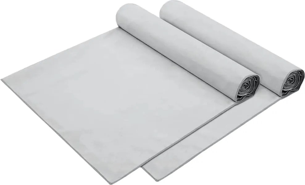 vidaXL Napozó törölközők 2 pcs Szürke 210 x 75 cm