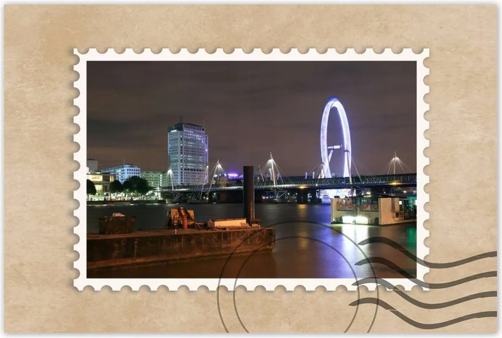 Poszterek 60x40 Éjszakai kép Londonból