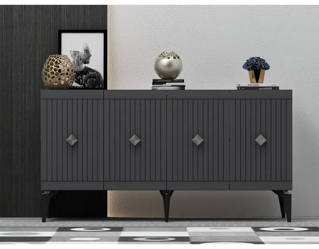 Midas Anthracite and Silver szekrény